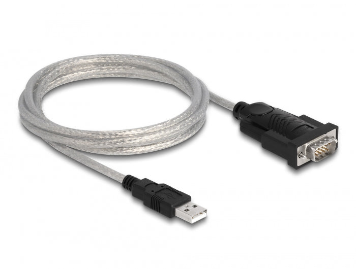 Delock Adapter USB 2.0 Typ-A zu 1 x Seriell RS-232 D-Sub 9 + Adapter D-Sub 25