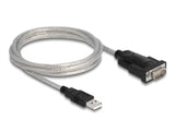 Delock Adapter USB 2.0 Typ-A zu 1 x Seriell RS-232 D-Sub 9 + Adapter D-Sub 25