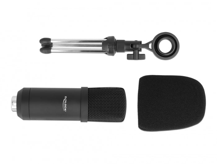 Delock Professionelles USB Kondensator Mikrofon 24 Bit / 192 kHz für PC und Notebook