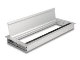 Delock Kabeldurchführung für Tischeinbau mit Bürste 300 x 120 x 28 mm silber