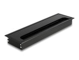 Delock Kabeldurchführung für Tischeinbau mit Bürste 280 x 80 x 28 mm schwarz