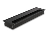 Delock Kabeldurchführung für Tischeinbau mit Bürste 300 x 80 x 28 mm schwarz