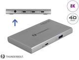 Delock Thunderbolt™ 4 Hub 3 Port mit zusätzlichem SuperSpeed USB 10 Gbps Typ-A Port - 8K