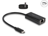Delock USB Type-C™ Adapter zu Gigabit LAN mit Power Delivery 100 Watt