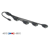 Delock Adapter USB Type-C™ zu 4 x Seriell RS-232 DB9 mit 15 kV ESD Schutz
