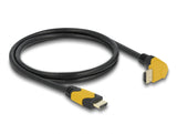Delock High Speed HDMI Kabel Stecker gerade zu Stecker 90° oben gewinkelt 48 Gbps 8K 60 Hz 1 m