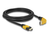 Delock High Speed HDMI Kabel Stecker gerade zu Stecker 90° oben gewinkelt 48 Gbps 8K 60 Hz 2 m