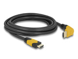 Delock High Speed HDMI Kabel Stecker gerade zu Stecker 90° oben gewinkelt 48 Gbps 8K 60 Hz 3 m