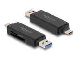 Delock Card Reader SuperSpeed USB 5 Gbps USB Type-C™ / Typ-A für SD und Micro SD Speicherkarten