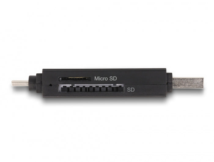 Delock Card Reader SuperSpeed USB 5 Gbps USB Type-C™ / Typ-A für SD und Micro SD Speicherkarten