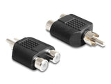 Delock Adapter 2 x Cinchbuchse > 1 x Cinchstecker