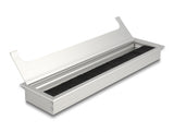 Delock Kabeldurchführung für Tischeinbau mit Bürste 300 x 80 x 28 mm silber