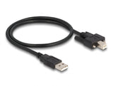 Delock Kabel USB 2.0 Typ-A Stecker zu Typ-B Stecker mit Schrauben 0,5 m