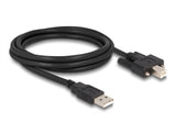 Delock Kabel USB 2.0 Typ-A Stecker zu Typ-B Stecker mit Schrauben 2 m