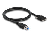 Delock USB 5 Gbps Kabel Typ-A Stecker zu Typ Micro-B Stecker mit Schrauben 1 m