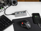 Delock USB 10 Gbps Hub mit 4 USB Typ-A Ports + 1 Schnellladeport inkl. Netzteil