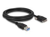 Delock USB 5 Gbps Kabel Typ-A Stecker zu Typ Micro-B Stecker mit Schrauben 2 m