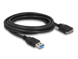 Delock USB 5 Gbps Kabel Typ-A Stecker zu Typ Micro-B Stecker mit Schrauben 3 m