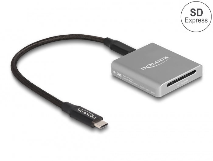 Delock USB Type-C™ Card Reader für SD Express (SD 7.1) Speicherkarten
