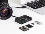 Delock Card Reader für XQD / SD / Micro SD Speicherkarten + USB Typ-A Port