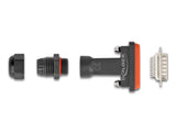 Delock D-Sub HD 26 Pin Stecker mit Gehäuse IP67 wasserfest