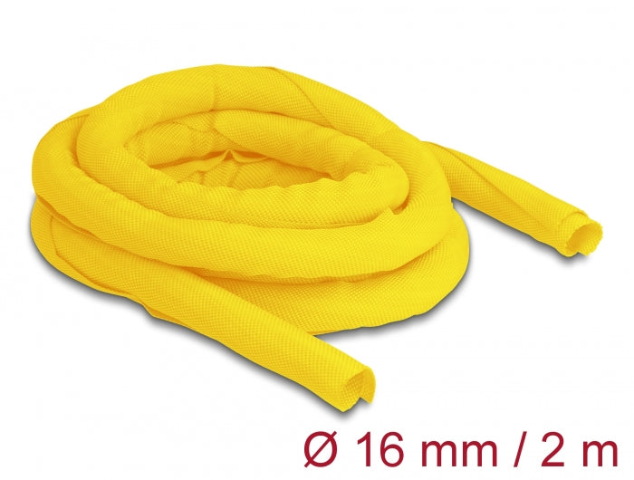 Delock Gewebeschlauch selbstschließend hitzebeständig 2 m x 16 mm gelb