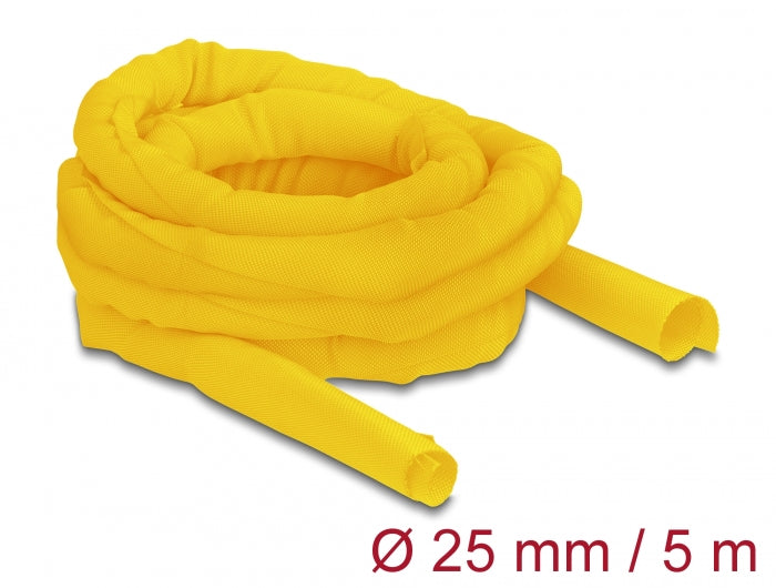Delock Gewebeschlauch selbstschließend hitzebeständig 5 m x 25 mm gelb