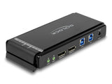 Delock DisplayPort 1.4 KVM Switch 8K 60 Hz mit USB 5 Gbps und Audio
