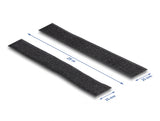 Delock Strapazierfähiges Klettband selbstklebend mit Haft- und Flauschband L 25 m x B 25 mm schwarz