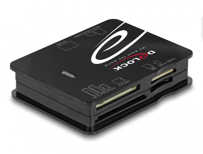 Delock USB 2.0 Card Reader für CF / SD / Micro SD / MS / xD / M2 Speicherkarten