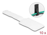 Delock Mini Klett-Kabelhalter L 90 mm x B 24 mm selbstklebend 10 Stück weiß