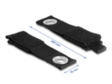 Delock Strapazierfähiger Klettgurt mit Befestigungsöse L 260 x B 38 mm schwarz 5 Stück