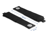 Delock Strapazierfähiger Klettgurt mit Befestigungsöse L 508 x B 50 mm schwarz 5 Stück