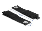 Delock Strapazierfähiger Klettgurt mit Befestigungsöse L 435 x B 50 mm schwarz 5 Stück