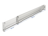 Delock 19″ Tragschiene längenverstellbar 368 - 600 mm für Netzwerkschrank 1 HE grau 1 Paar