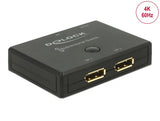 Delock DisplayPort 2 - 1 Umschalter bidirektional 4K 60 Hz