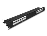 Delock 19″ Patchpanel 16 Port Cat.6A 1 HE schwarz