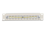Delock 10″ Keystone Patchpanel 12 Port mit Entlastungsschiene 1 HE grau