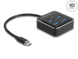 Delock USB 3.2 Gen 2 USB Type-C™ Hub mit 4 x USB Typ-A Buchse – 10 Gbps