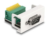 Delock Easy 45 Modul D-Sub 9 Pin Stecker zu 9 Pin Terminalblock 22,5 x 45 mm