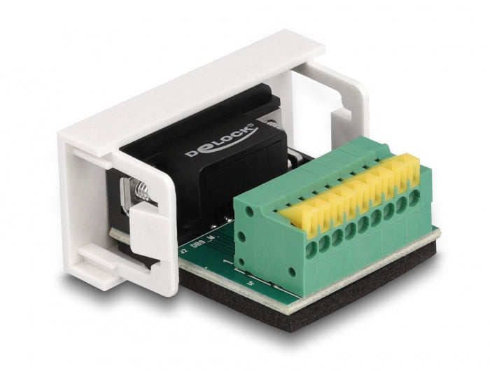 Delock Easy 45 Modul D-Sub 9 Pin Stecker zu 9 Pin Terminalblock 22,5 x 45 mm