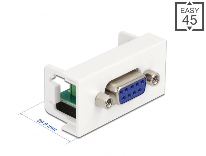 Delock Easy 45 Modul D-Sub 9 Pin Buchse zu 6 Pin Terminalblock 22,5 x 45 mm