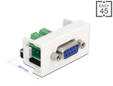 Delock Easy 45 Modul D-Sub 9 Pin Buchse zu 10 Pin Terminalblock 22,5 x 45 mm