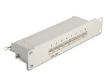 Delock 10″ Patchpanel 8 Port Cat.6A 1 HE grau