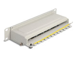 Delock 10″ Patchpanel 8 Port Cat.6A 1 HE grau