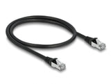 Delock RJ45 Netzwerkkabel Cat.6A S/FTP PUR Outdoor 0,5 m schwarz
