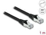 Delock RJ45 Netzwerkkabel Cat.6A S/FTP PUR Outdoor 1 m schwarz