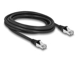 Delock RJ45 Netzwerkkabel Cat.6A S/FTP PUR Outdoor 3 m schwarz