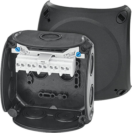 HENSEL Abzweigdose Schraubkl IP66 4qmm DK 0404 B 104x104x70mm quadrat Kst hfr