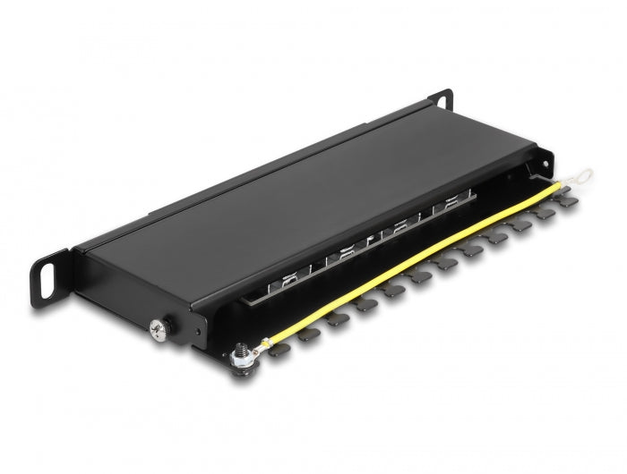 Delock 10″ Patchpanel 8 Port Cat.6A 0,5 HE schwarz